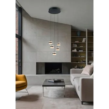 Pendel TRIO Dios - 5 lampor, Mattsvart - Products - Belysning - Lampor & belysning inomhus - Taklampa & takbelysning - Kökslampa & taklampa kök