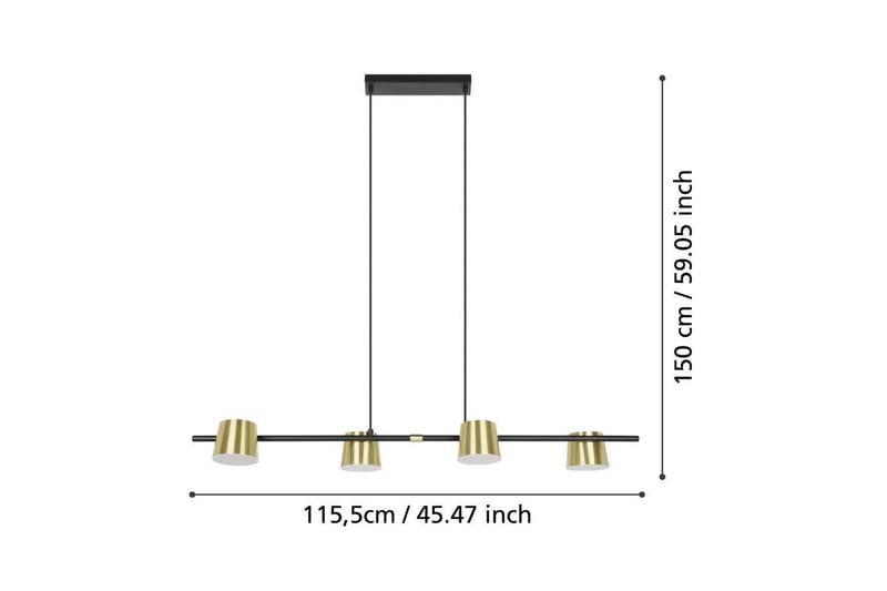 Takpendel Eglo Altamira Svart/Mässing - Products - Belysning - Lampor & belysning inomhus - Taklampa & takbelysning - Pendellampa & hänglampa