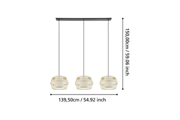 Takpendel Eglo Monterroso Natur med 3 Lampor - Products - Belysning - Lampor & belysning inomhus - Taklampa & takbelysning - Pendellampa & hänglampa
