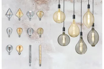 LK LED E27 deco filament 902 4W 320lm 2700K brun - Vit - Products - Belysning - Glödlampor & ljuskällor - LED belysning - LED lampa - Koltrådslampa & glödtrådslampa