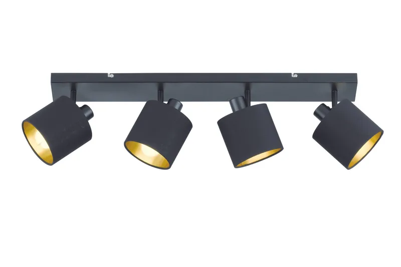 Tommy Spotlight 4L  E14 mattsvart/ guld - Matt svart/Guld - Products - Belysning - Spotlights & downlights