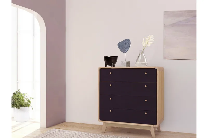 Olivet Byrå 80x39 cm - Natur/Svart - Products - Förvaring - Förvaringsmöbler - Byrå - Hallbyrå