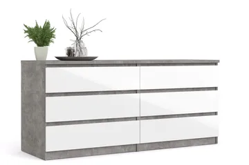 Salomns Byrå 50x154 cm - Vit|Grå - Products - Förvaring - Förvaringsmöbler - Byrå - Hallbyrå