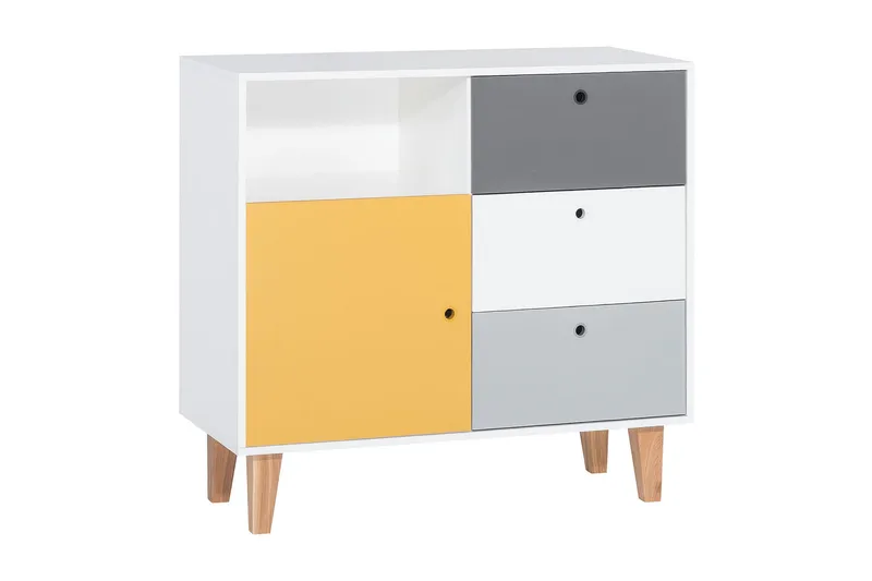 Concept Byrå Vit/Mörkgrå/Gul, VOX