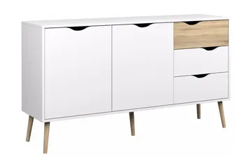 Delta Skänk 147 cm - Vit/Ek - Products - Förvaring - Förvaringsmöbler - Sideboard & skänk