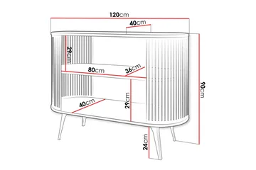 Galia Skänk 120x40 cm - Rosa/Grå - Products - Förvaring - Förvaringsmöbler - Sideboard & skänk