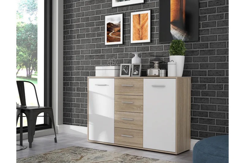 Haba Skänk 34x123 cm - Brun/Vit - Products - Förvaring - Förvaringsmöbler - Sideboard & skänk