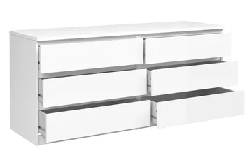 Naia Byrå 154 cm - Vit/Högglans - Products - Förvaring - Förvaringsmöbler - Byrå