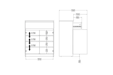 Salomns Skänk 80,4x40 cm - Vit - Products - Förvaring - Förvaringsmöbler - Sideboard & skänk