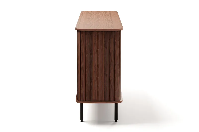 Kopparbo Sideboard med Förvaring Ribbad - Mörkbrunt / Valnöt / Trä - Products - Förvaring - Förvaringsmöbler - Sideboard & skänk