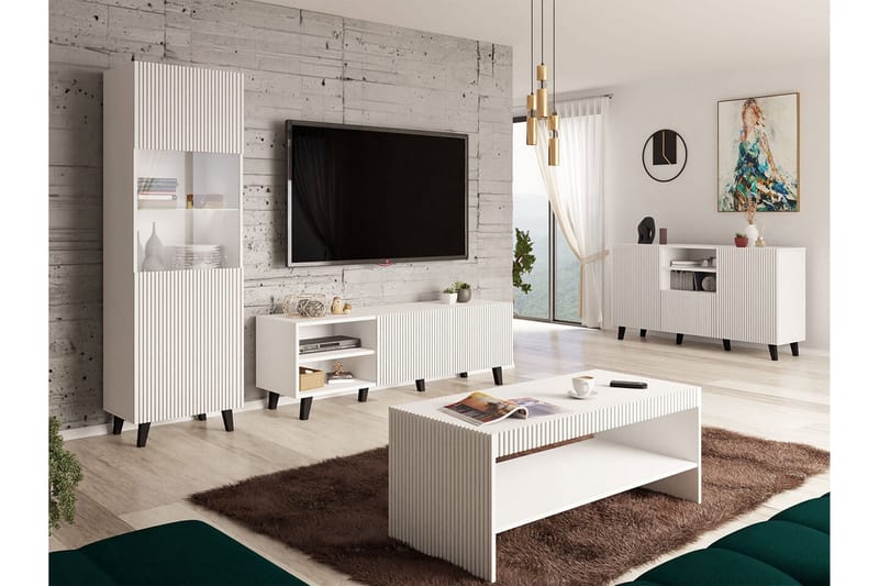 Strontian Möbelset För Vardagsrum Scandinavian Choice White - Products - Förvaring - Förvaringsmöbler - Möbelset för vardagsrum