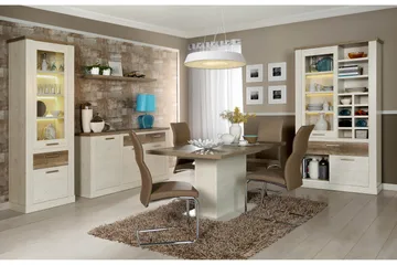 Talebi Låg Skänk 41 cm djup 172 cm bred 90 cm hög Trä - Brun/Vit - Products - Förvaring - Förvaringsmöbler - Sideboard & skänk