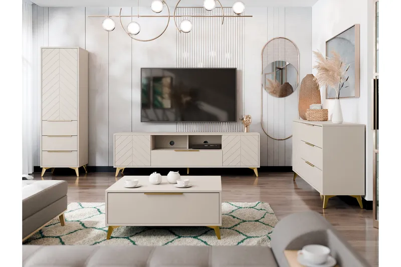 Vemdalen Möbelset För Vardagsrum - Sand beige - Products - Förvaring - Förvaringsmöbler - Möbelset för vardagsrum