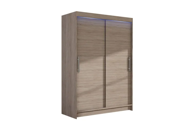 Miami Garderob 120x58x200 cm, Beige/Grå