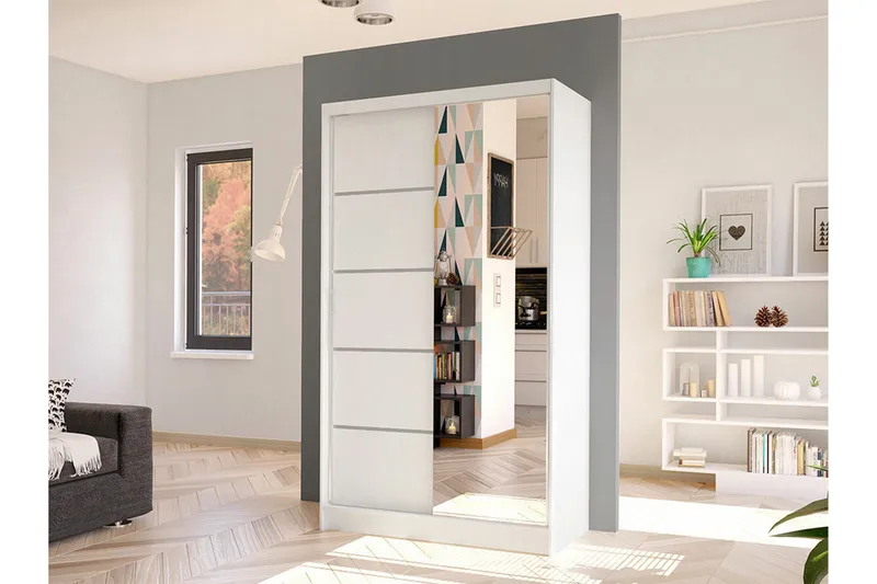 Glenmore Garderob m. Spegel White - Products - Förvaring - Garderober & garderobssystem