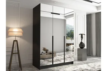 Herrljunga Garderob med Spegel 150 cm - Svart - Products - Förvaring - Garderober & garderobssystem