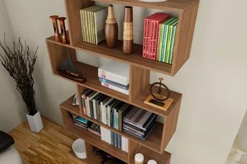 Elegancia Bokhylla - Valnöt - Products - Förvaring - Hylla - Bokhylla