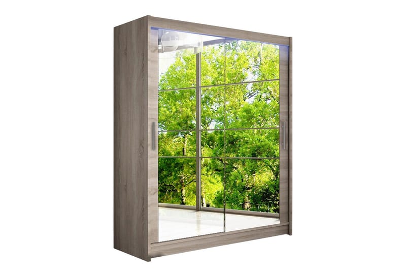 Leila Garderob med Spegel 150x200 cm, Beige