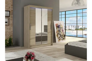 Miami Garderob 120x58x200 cm - Beige/Grå - Products - Förvaring - Garderober & garderobssystem