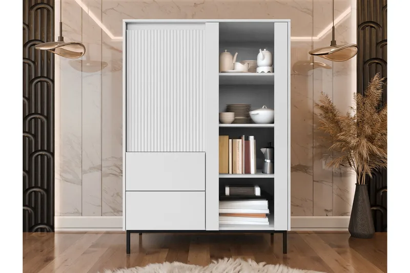 Bjurholm Vitrinskåp 104x146 cm - Vit - Products - Förvaring - Skåp - Vitrinskåp