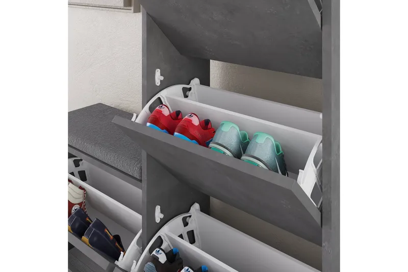 Dude Skoskåp 105 cm - Grå - Products - Förvaring - Skåp - Förvaringsskåp