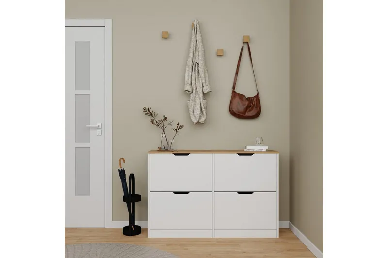 Durusu Skoskåp 120 cm - Matt Vit - Products - Förvaring - Skåp - Förvaringsskåp