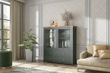 Ivreri Highboard 42x126 cm - Khaki/Natur - Products - Förvaring - Skåp - Förvaringsskåp