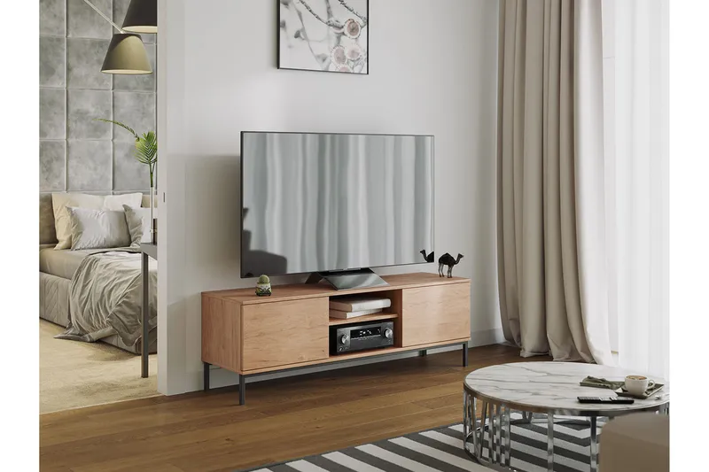 Querty Skåpsbyrå 150x50x41 cm, Natur/Svart