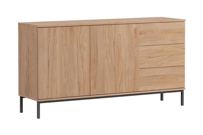 Querty Skåpsbyrå 150x80x41 cm, Natur/Svart