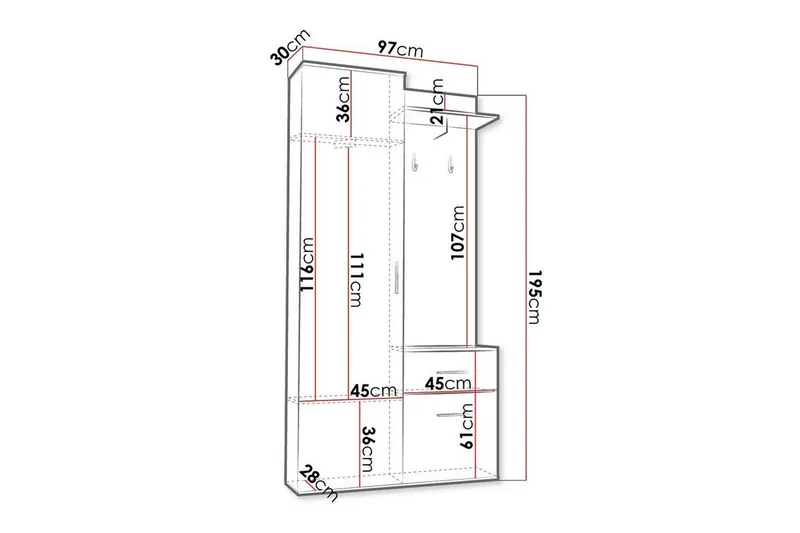 Rosehall Highboard Black - Products - Förvaring - Skåp - Förvaringsskåp