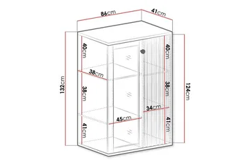 Rosehall Vitrinskåp 132 cm Black - Products - Förvaring - Skåp - Vitrinskåp