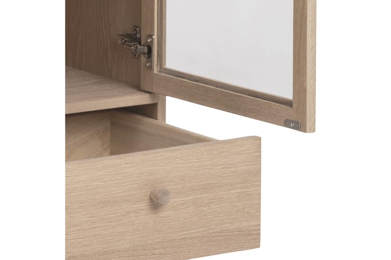 Salama Vitrinskåp 40 cm djup 80 cm bred 144,8 cm hög Trä - Vit - Products - Förvaring - Skåp - Vitrinskåp