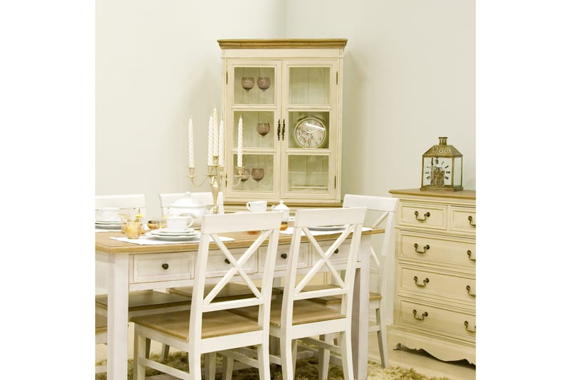 Samira Vitrinskåp 39,5 cm djup 85,5 cm bred 189,5 cm hög Ljust Trä - Products - Förvaring - Skåp - Vitrinskåp