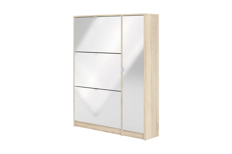 Shoey Skoskåp 3 Fack - Trä/natur/Vit - Products - Förvaring - Skåp - Förvaringsskåp