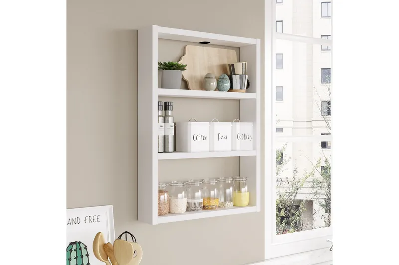 Rinorea Vägghylla 43,2x60 cm, Vit