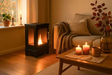 Corbo Liten Fristående Rektangulär Etanolkamin 59x35x45 cm i Stål och Glas - Svart - Products - Inredning - Kaminer - Kamin utan skorsten - Etanolkamin