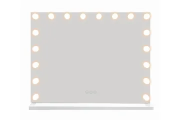 Glow Stor sminkspegel 80 cm med belysning lampor - Hollywood spegel med USB-charging - Vit - Products - Inredning - Spegel - Sminkspegel