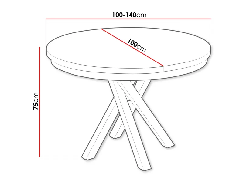 Aggarwal Matbord Rund 100 cm - Products - Möbler - Bord & matgrupp - Matbord & köksbord