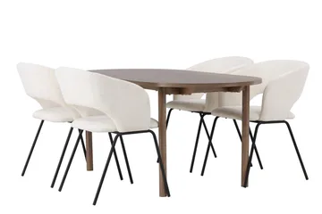 Andy Matgrupp 180 cm Oval med 4 Day stolar - Svart - Products - Möbler - Bord & matgrupp - Matgrupp