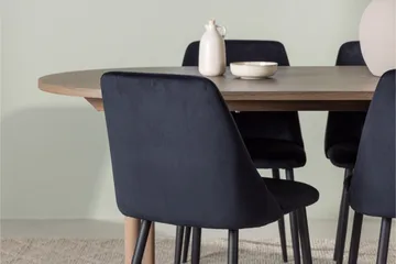 Andy Matgrupp 180 cm Oval med 4 Night stolar - Svart - Products - Möbler - Bord & matgrupp - Matgrupp