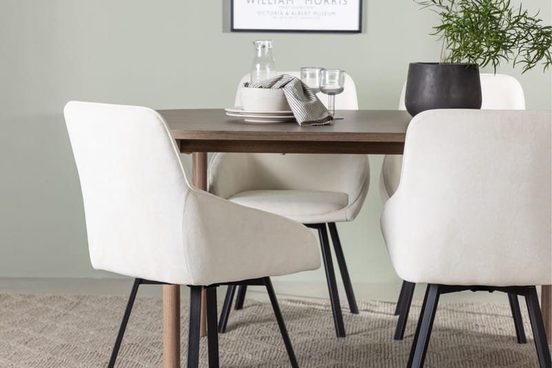 Andy Matgrupp 180 cm Oval med 4 Rosie stolar - Beige - Products - Möbler - Bord & matgrupp - Matgrupp