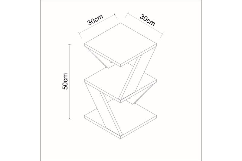Albeni Sidobord 30 cm - Vit - Products - Möbler - Bord & matgrupp - Avlastningsbord & sidobord - Brickbord & småbord