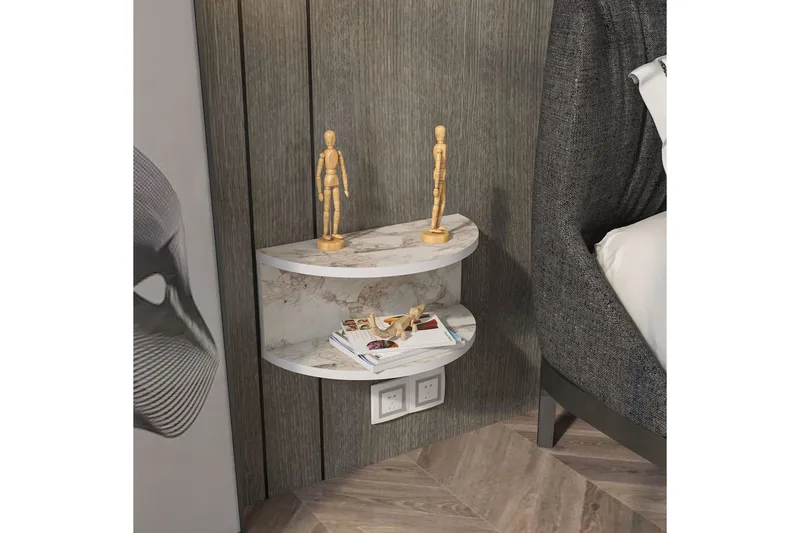 Antigua Sängbord 45 cm - Vit - Products - Möbler - Bord & matgrupp - Avlastningsbord & sidobord - Sängbord & nattduksbord