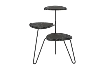 Athena Sidobord 55 cm Marmorlook/Svart - Novogratz - Products - Möbler - Bord & matgrupp - Avlastningsbord & sidobord - Brickbord & småbord