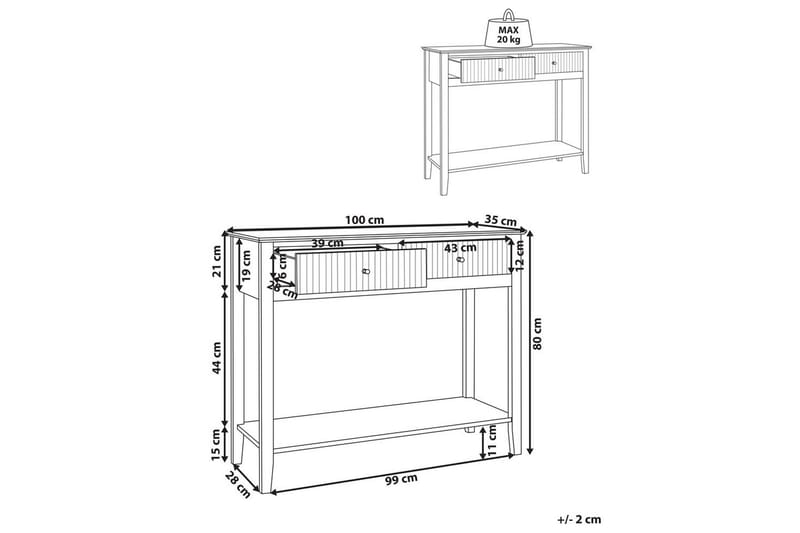 Konsolbord Assisi - Products - Möbler - Bord & matgrupp - Avlastningsbord & sidobord - Konsolbord & hallbord