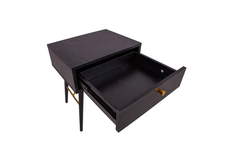 Luxemburg Sängbord Svart/Koppar - Products - Möbler - Bord & matgrupp - Avlastningsbord & sidobord - Sängbord & nattduksbord