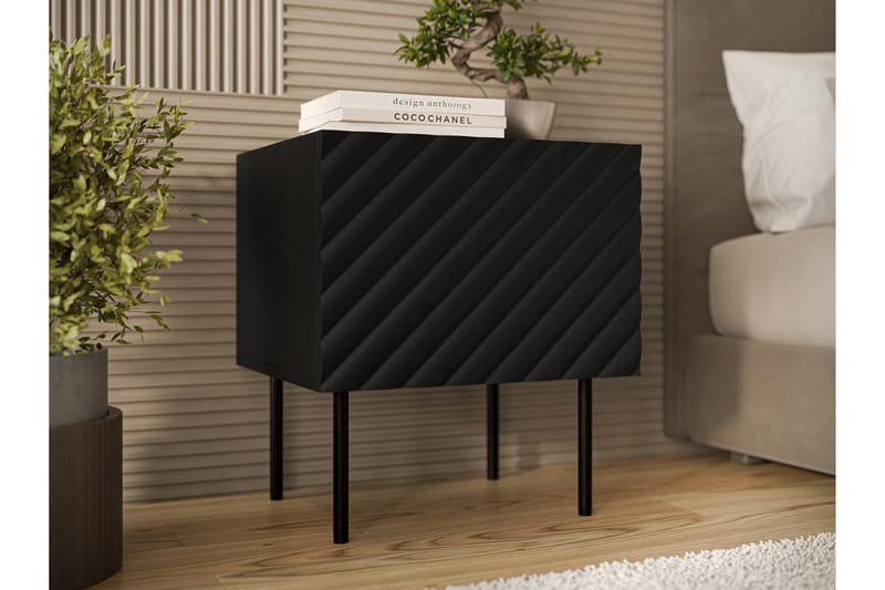 Munkedal Sängbord 47 cm - Svart - Products - Möbler - Bord & matgrupp - Avlastningsbord & sidobord - Sängbord & nattduksbord