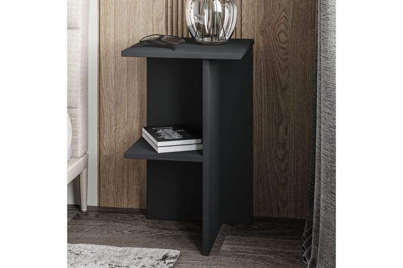Nattduksbord Gwyneth Antracit - Antracit - Products - Möbler - Bord & matgrupp - Avlastningsbord & sidobord - Sängbord & nattduksbord