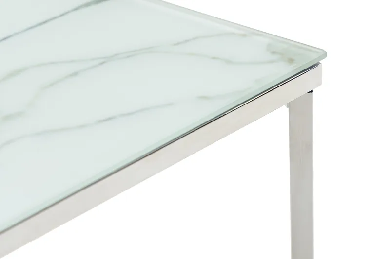 Nelly Sidobord 45 cm - Vit/Krom - Products - Möbler - Bord & matgrupp - Avlastningsbord & sidobord - Brickbord & småbord