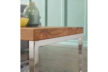 Sido bord Wohnling massivt trä, kvadratisk med metallkromben, herrgårdsstil 60x60 cm - 60x60 cm - Products - Möbler - Bord & matgrupp - Avlastningsbord & sidobord - Brickbord & småbord